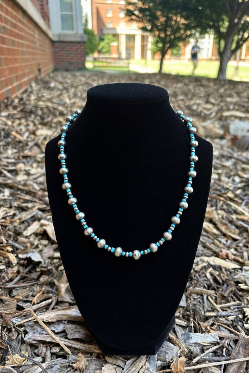 The Sky turquoise and sterling silver necklace