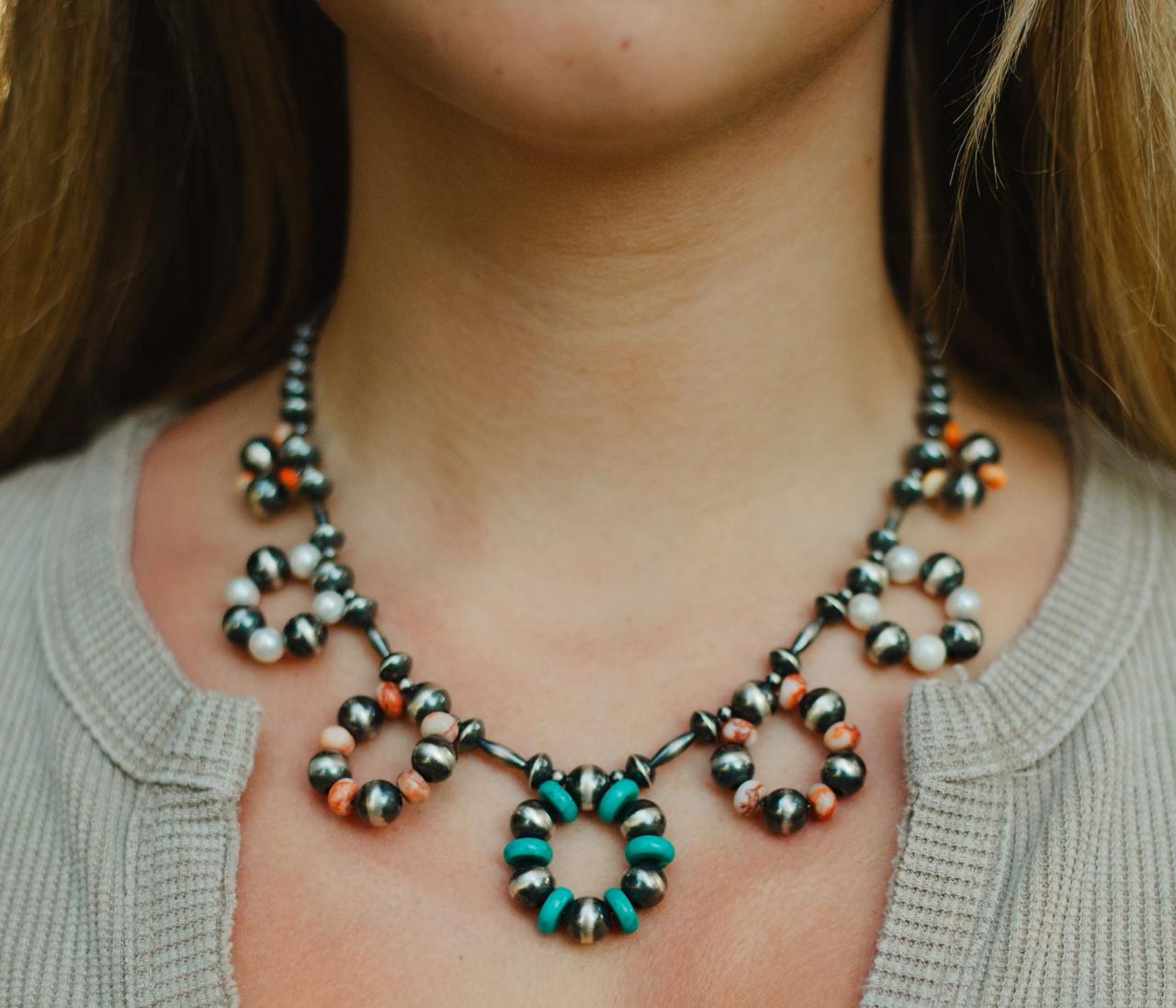 The Tumbleweed seven-flower statement necklace